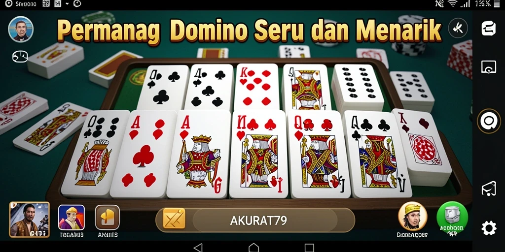 Tampilan menarik dari gameplay AKURAT79 di dunia domino.