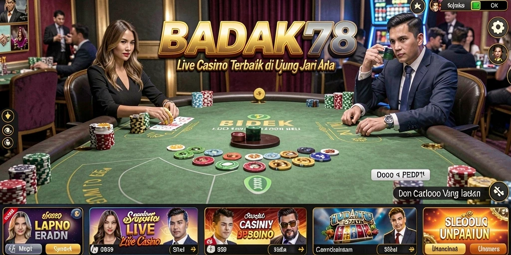 Tampilan gameplay Live Casino BADAK178 yang menarik.