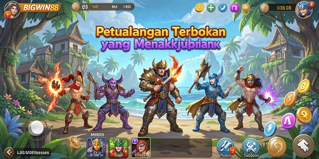 Tampilan gameplay menakjubkan dari BIGWIN88 di dunia Open World.