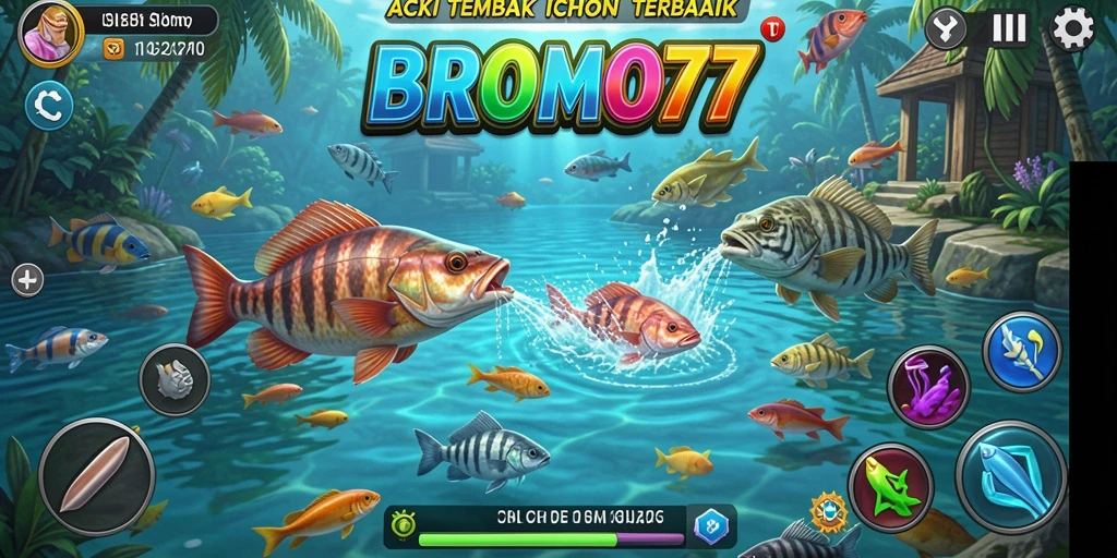 Gameplay dinamis Tembak Ikan yang mengasyikkan di BROMO77.