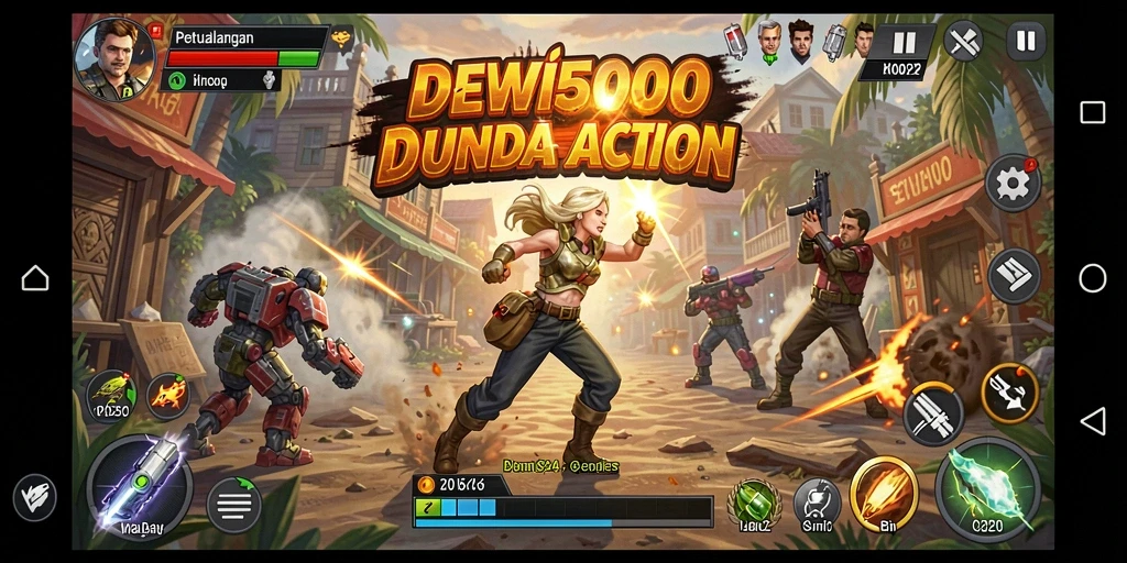 Gameplay seru DEWI5000 dengan aksi penuh adrenalin.