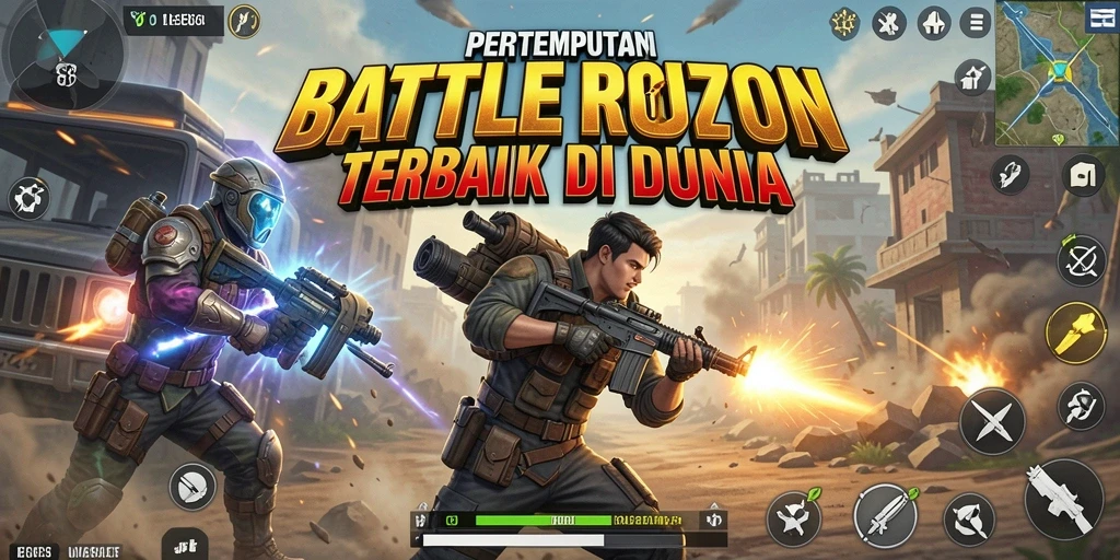Screenshot E88 menampilkan aksi seru dalam pertempuran Battle Royale.