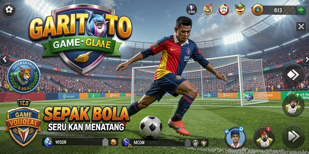 Screenshot GARITOTO menampilkan pertandingan sepak bola yang menegangkan.