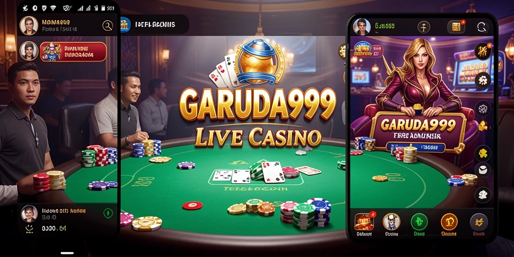 Tampilan gameplay Live Casino yang menarik di GARUDA999.
