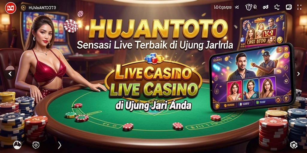 Tampilan gameplay HUJANTOTO yang menarik dan interaktif di Live Casino.