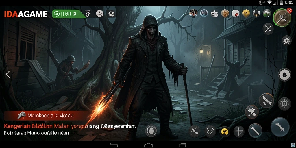 Screenshot menampilkan momen seram dalam gameplay IDAGAME.