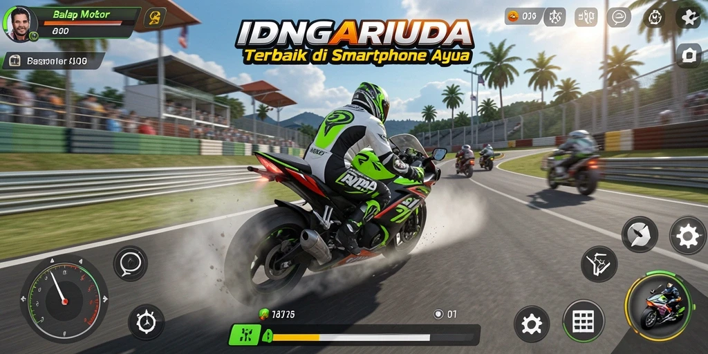 Gameplay seru IDNGARUDA dengan kecepatan tinggi dan aksi balap mendebarkan.