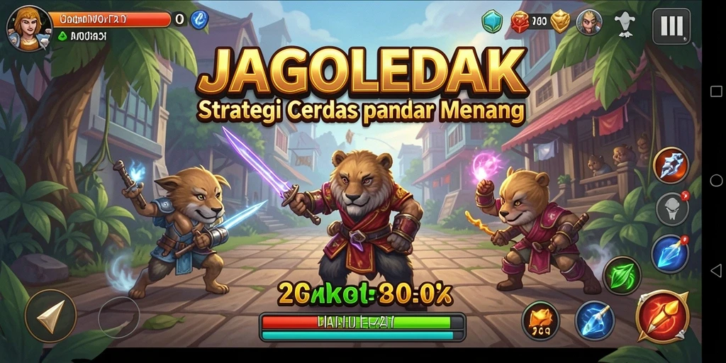 Tampilan gameplay seru dari JAGOLEDAK yang menantang strategi.