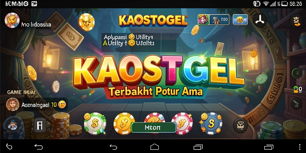 Tampilan antarmuka aplikasi KAOSTOGEL yang user-friendly.