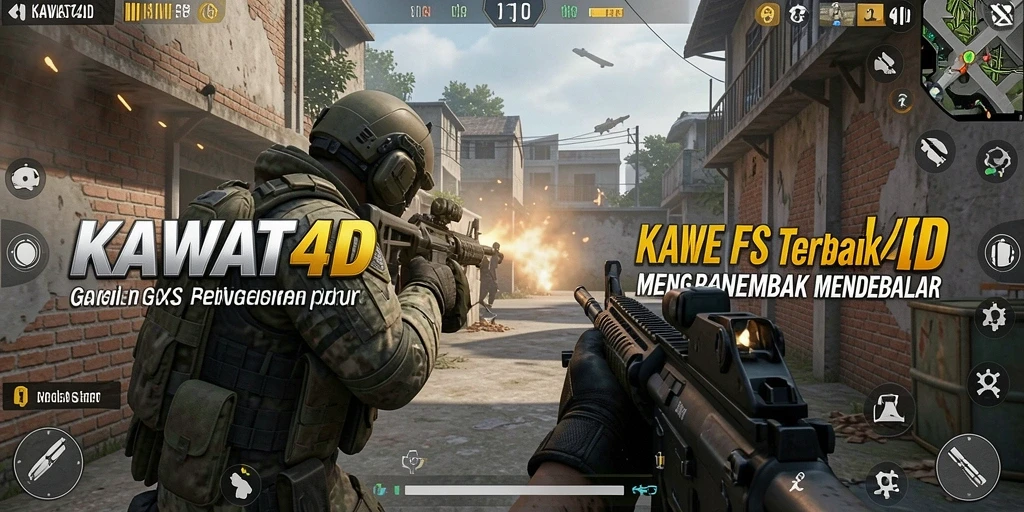 Tampilan gameplay seru di medan perang KAWAT4D.
