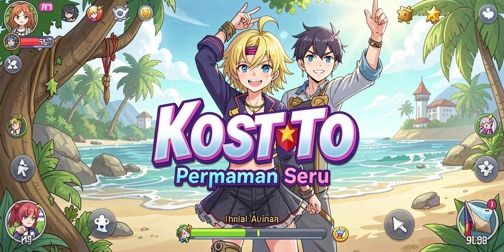 Tampilan gameplay menarik dari KOSTOTO dengan karakter Anime.