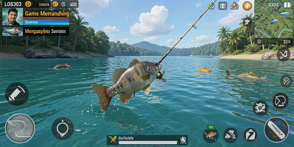 Tampilan gameplay LOS303 dengan aksi memancing yang mendebarkan.