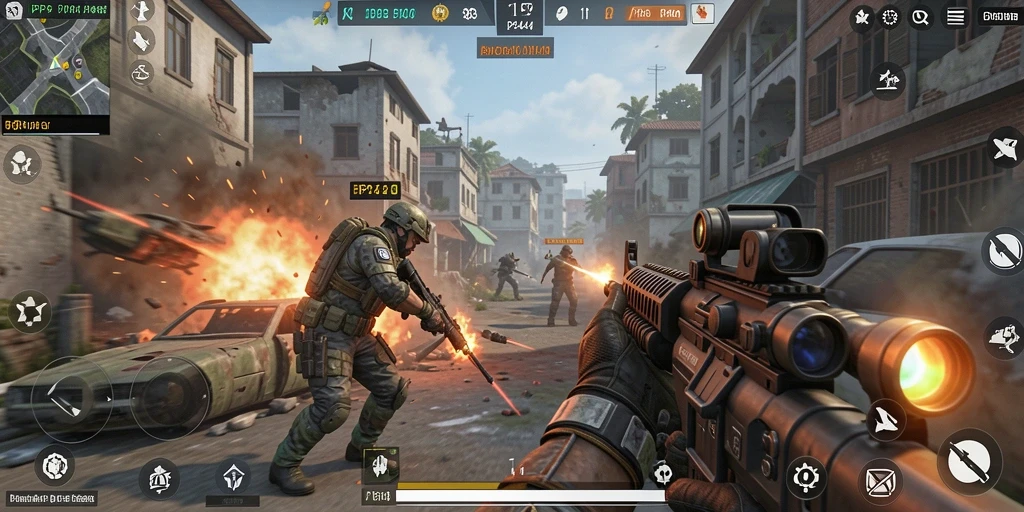 Tampilan gameplay PP444 yang mendebarkan dan intens.