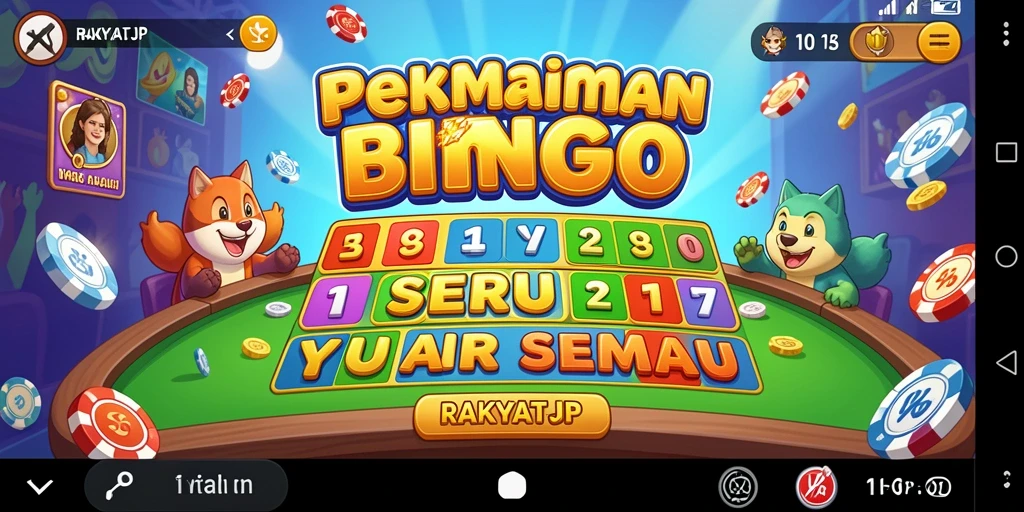 Tampilan gameplay Bingo RAKYATJP yang menarik dan interaktif.