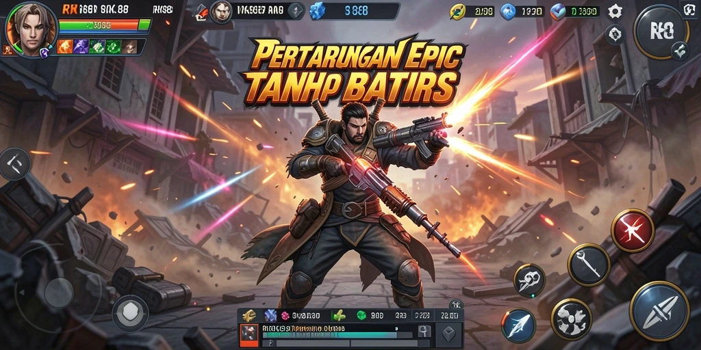Tampilan seru dalam gameplay Fighting RK88 yang mendebarkan.