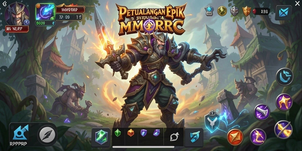 Tampilan gameplay seru dalam dunia MMORPG RPRPRP.