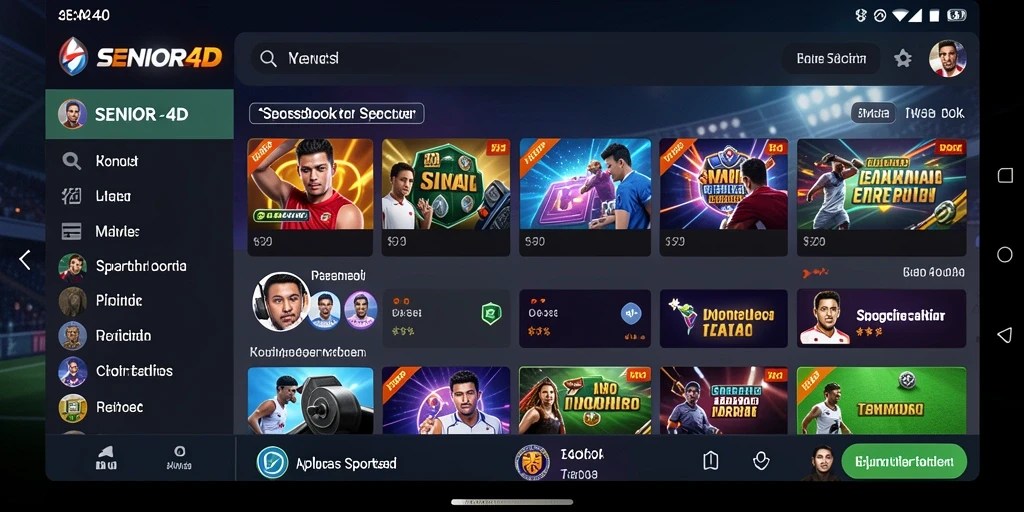 Screenshot utama SENIOR4D menampilkan antarmuka taruhan yang menarik dan interaktif.