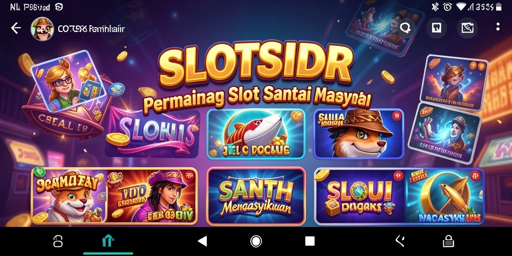 Screenshot gameplay SLOTSIDR dengan tema slot menarik.