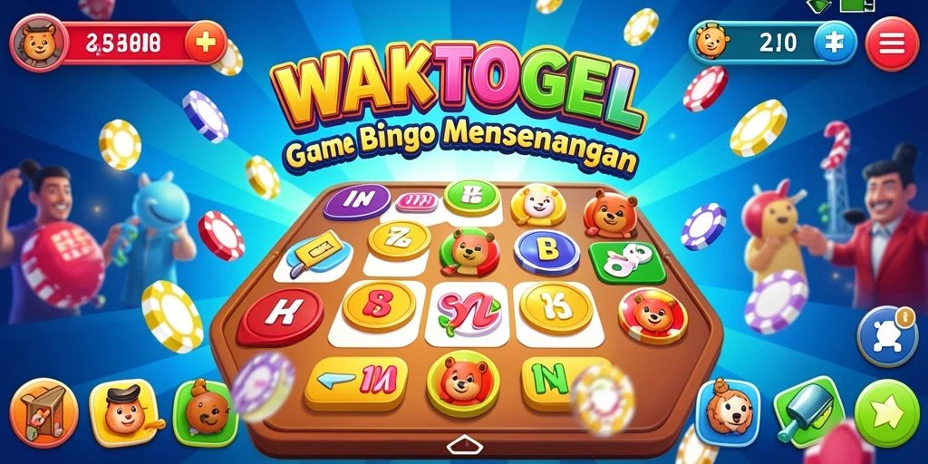 Tangkapan layar gameplay WAKTOGEL, menunjukkan aksi Bingo yang seru.