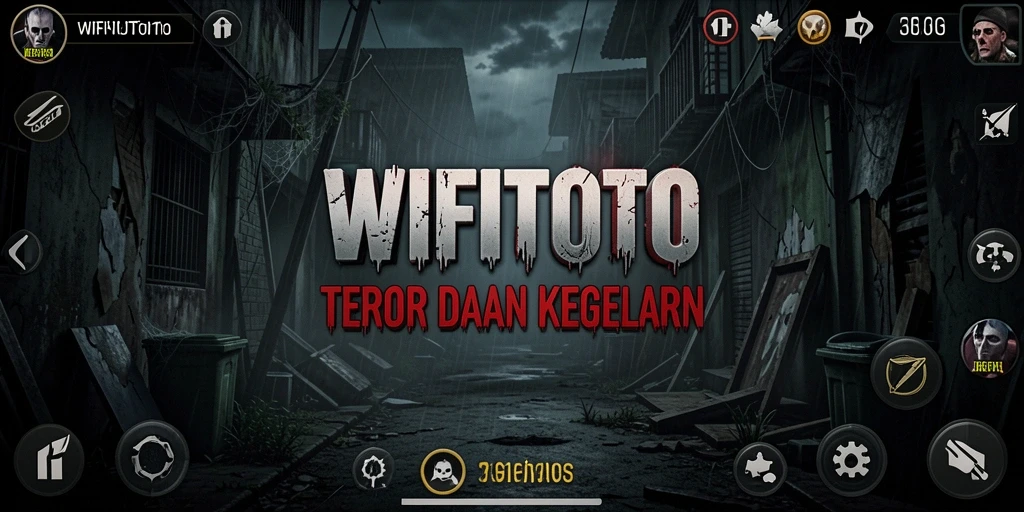Screenshot gameplay <strong>WIFITOTO</strong> menampilkan suasana Horror yang mencekam.
