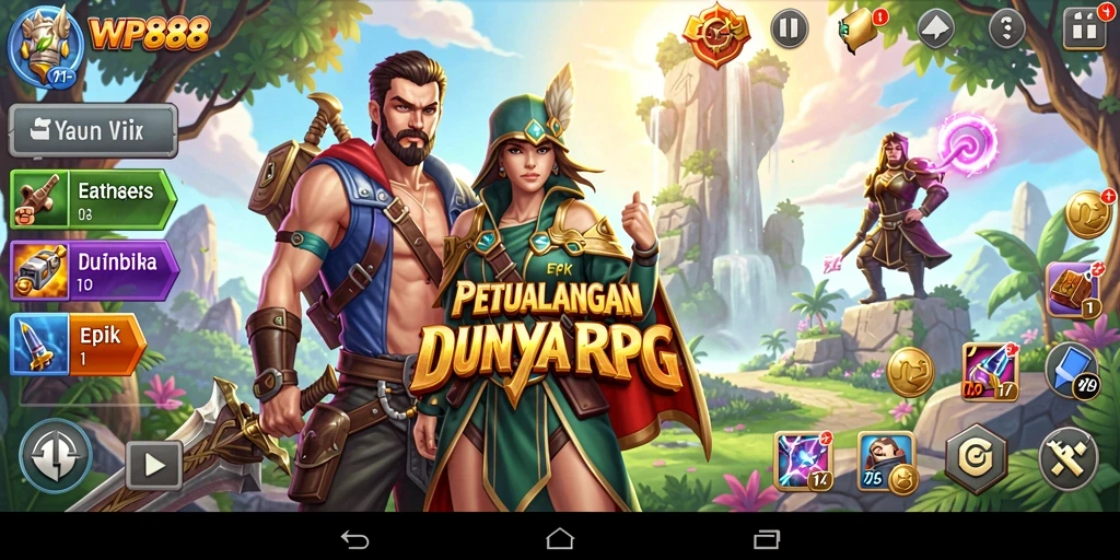 Gameplay mendebarkan dari permainan RPG WP888 yang penuh petualangan.