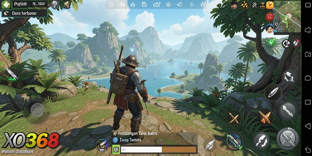 Tampilan gameplay yang mendalam dan interaktif di dunia terbuka.